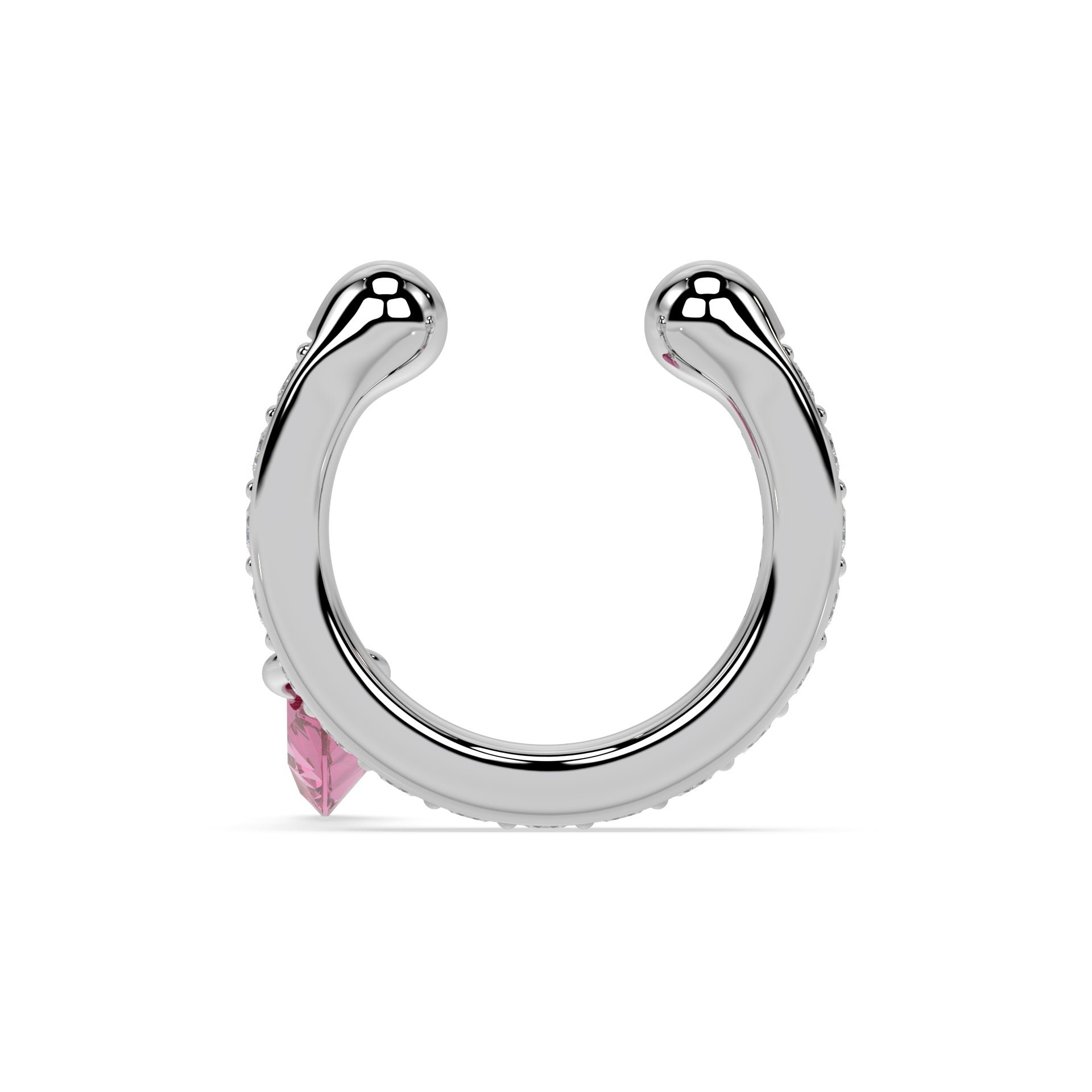 Floating Pavé Hoop Earrings
