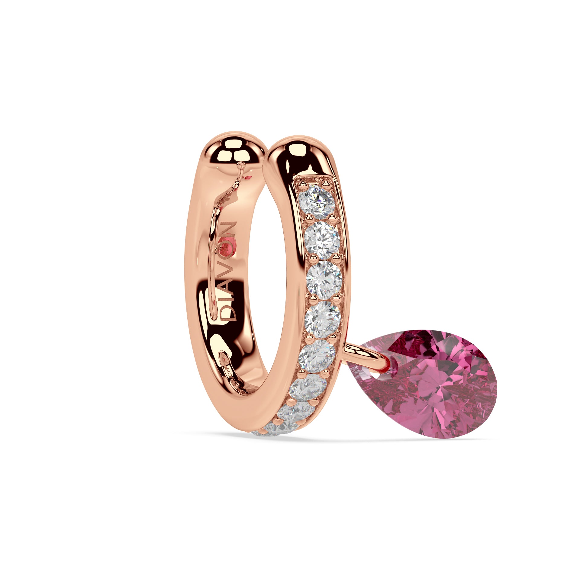 Floating Pavé Hoop Earrings