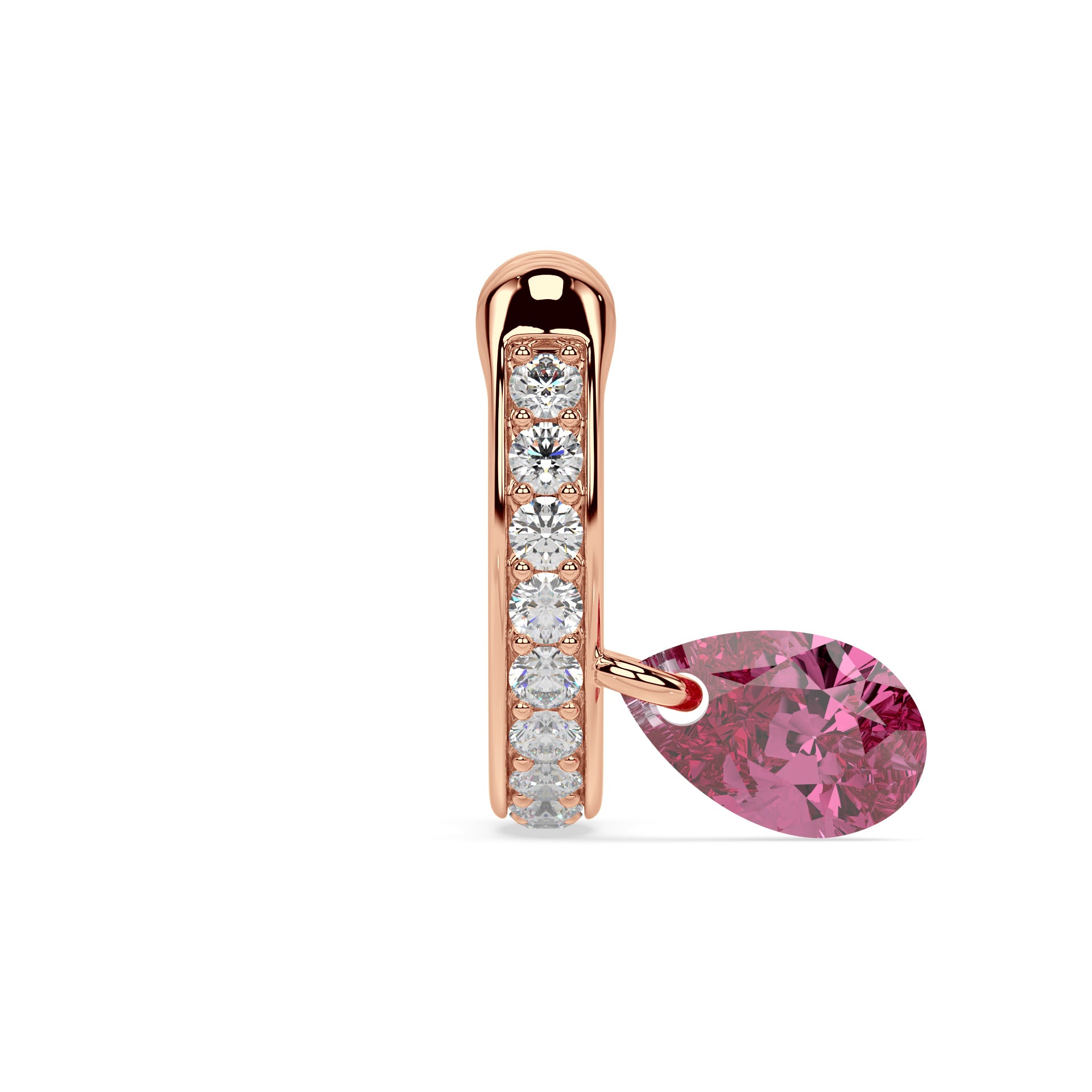Floating Pavé Hoop Earrings