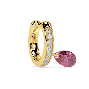 Floating Pavé Hoop Earrings