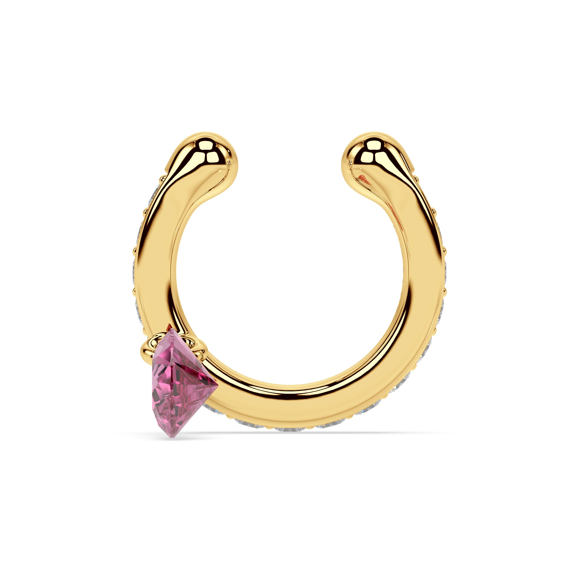 Floating Pavé Hoop Earrings