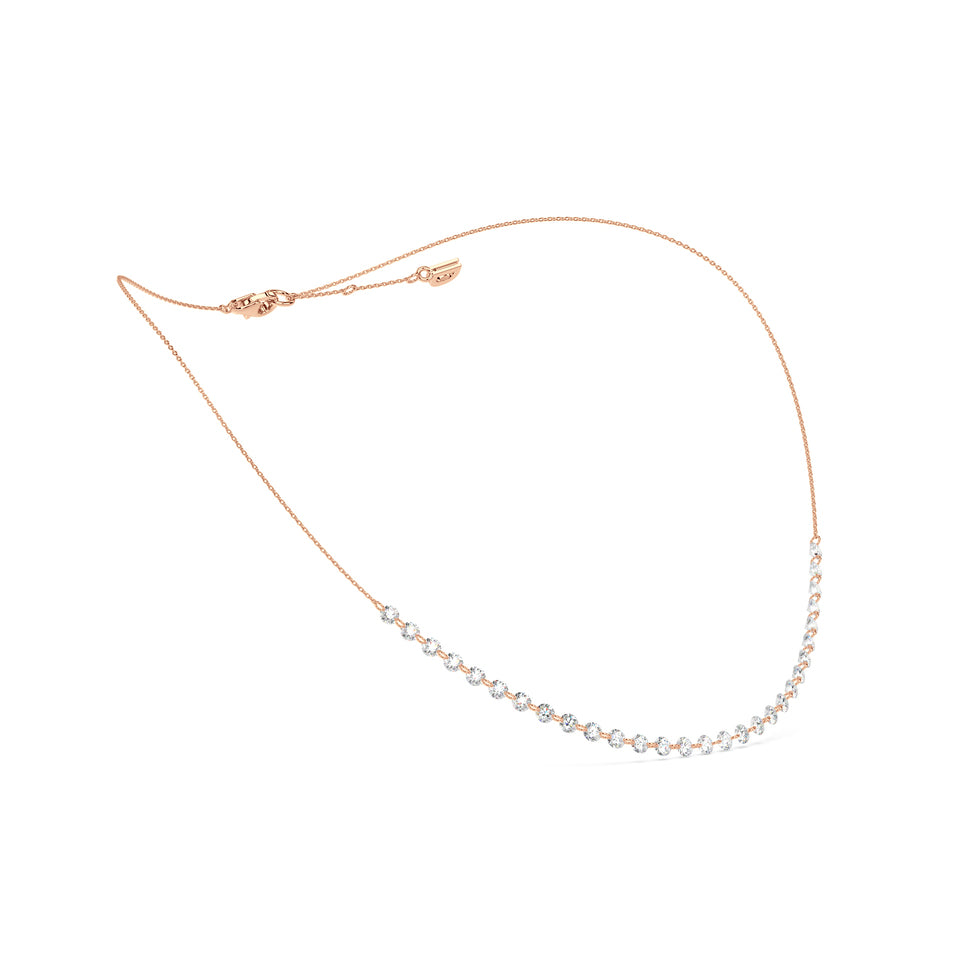 FLOATING STONES CLUSTER NECKLACE