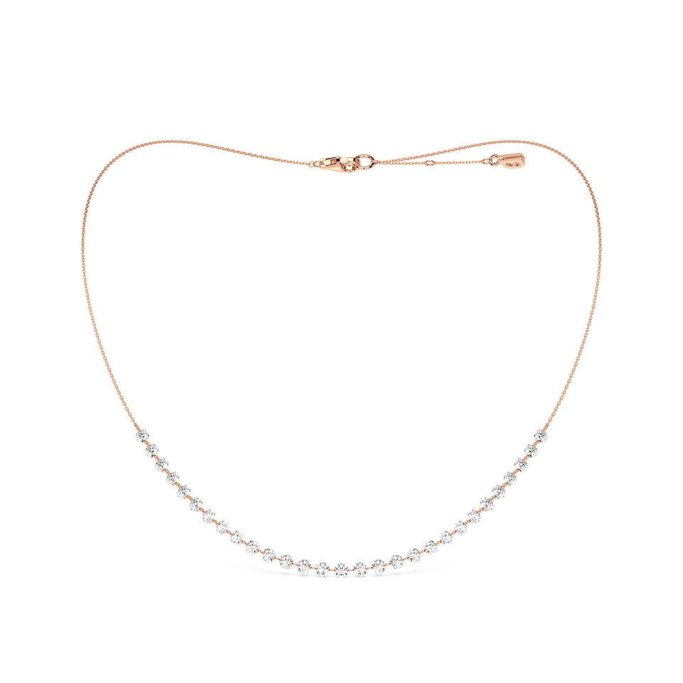 FLOATING STONES CLUSTER NECKLACE