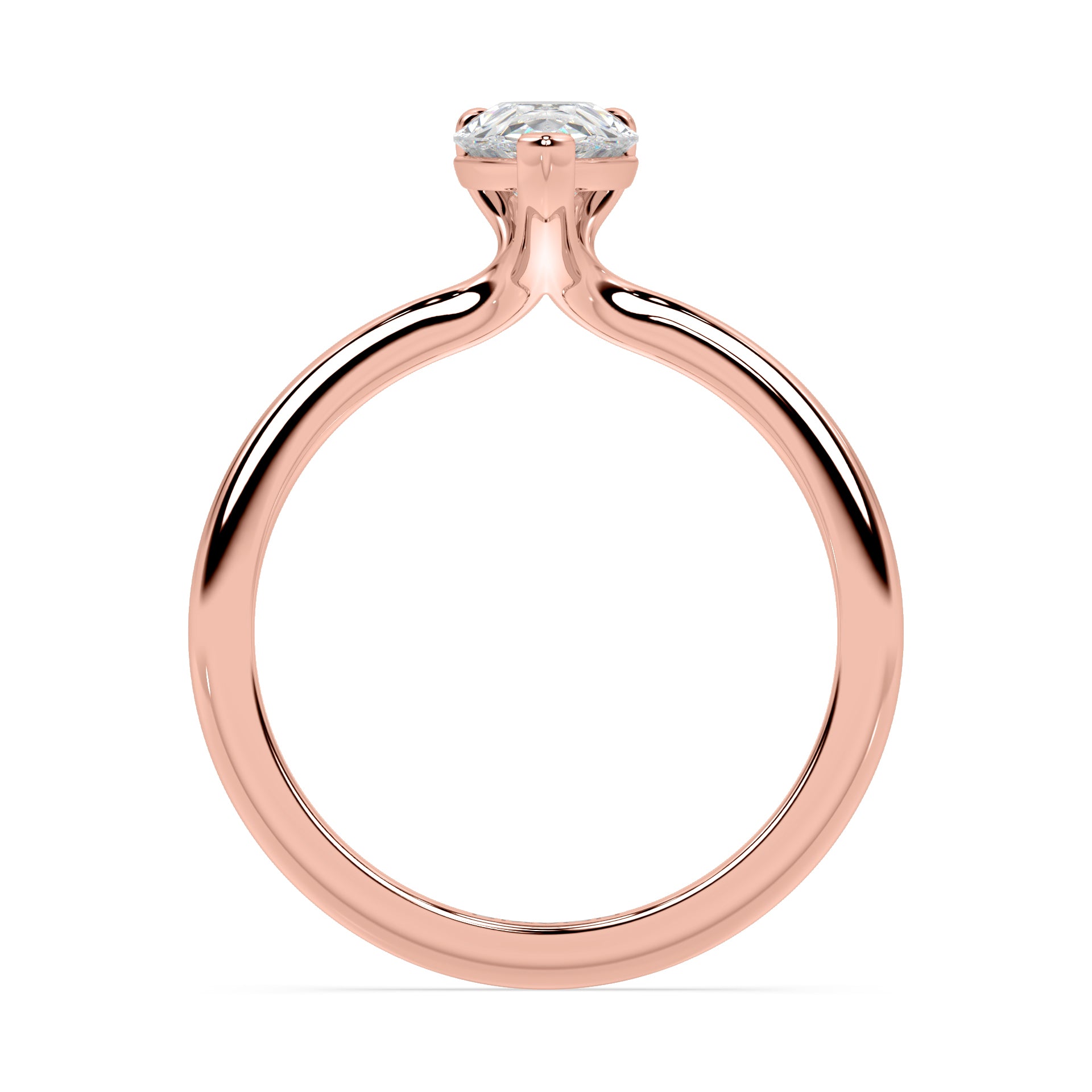 TAPERED SOLITAIRE RING I PEAR