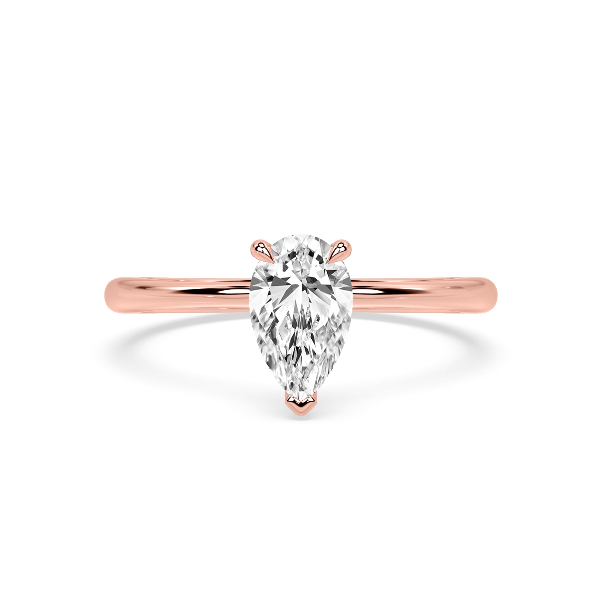 TAPERED SOLITAIRE RING I PEAR