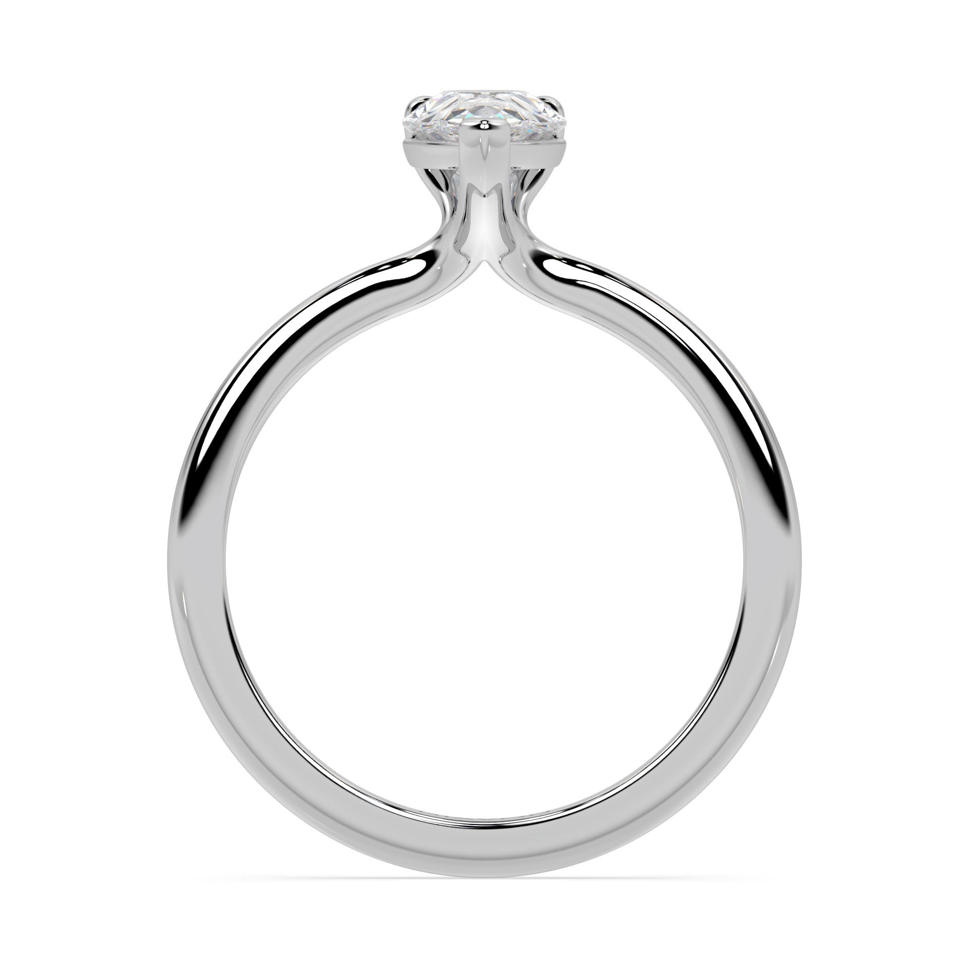 TAPERED SOLITAIRE RING I PEAR