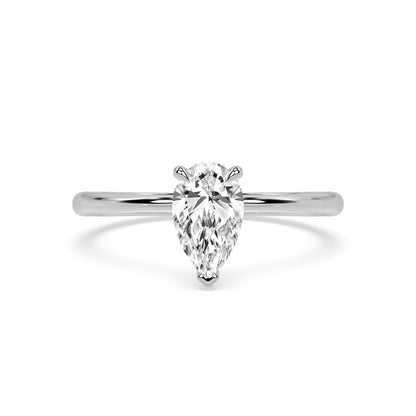 TAPERED SOLITAIRE RING I PEAR