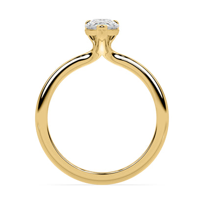 TAPERED SOLITAIRE RING I PEAR