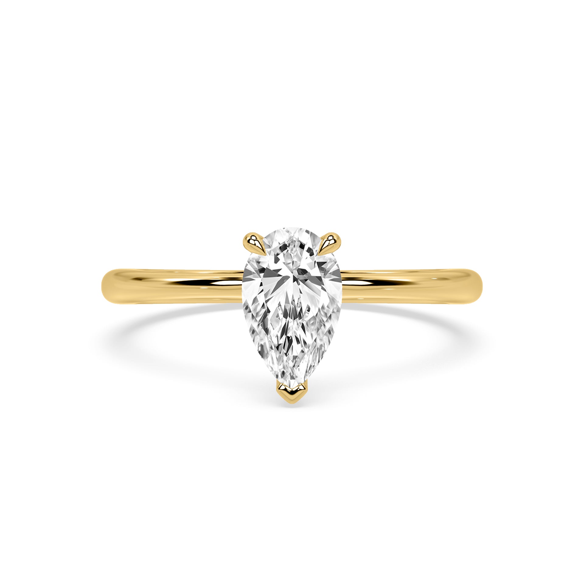 TAPERED SOLITAIRE RING I PEAR