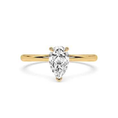 TAPERED SOLITAIRE RING I PEAR