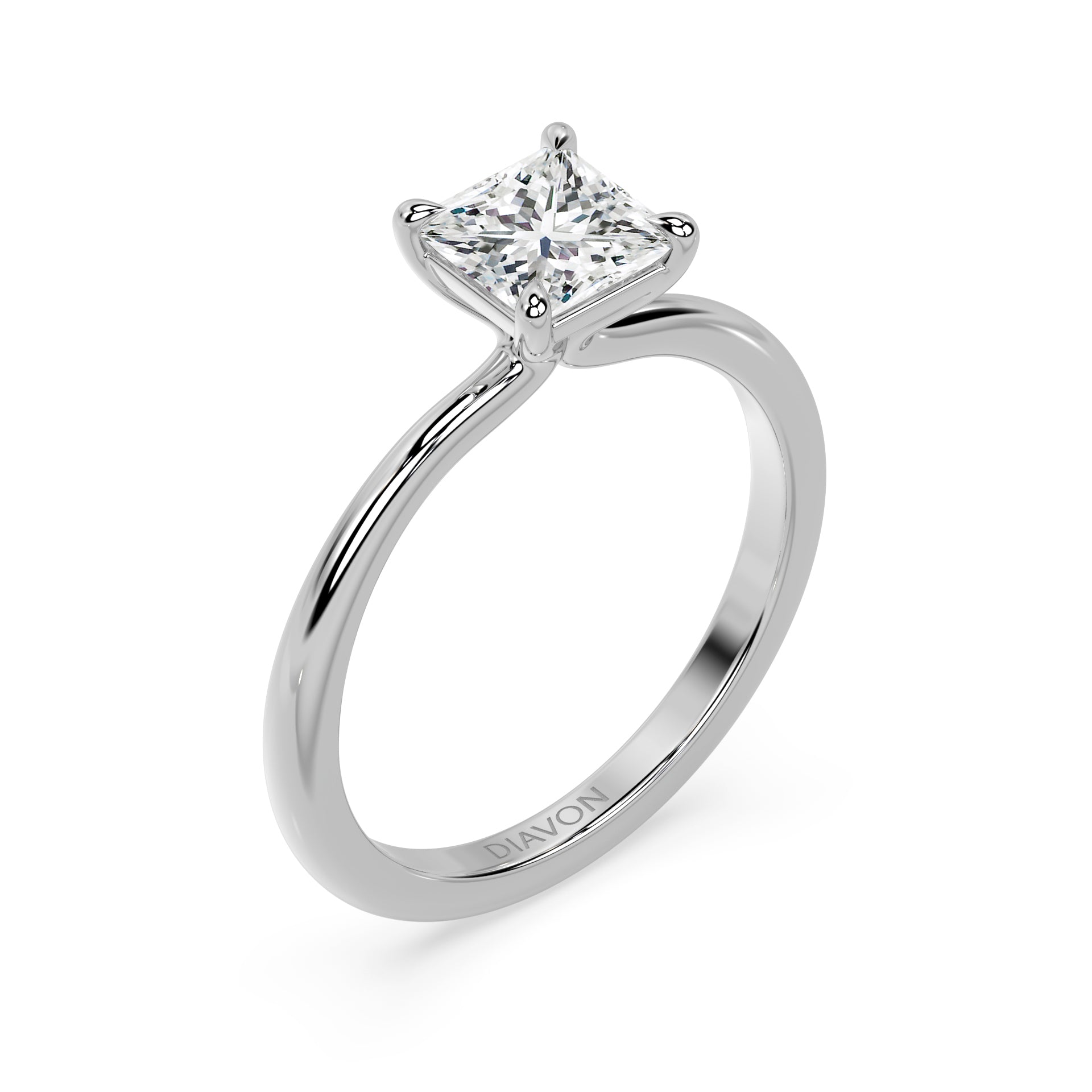 TAPERED SOLITAIRE RING I PRINCESS