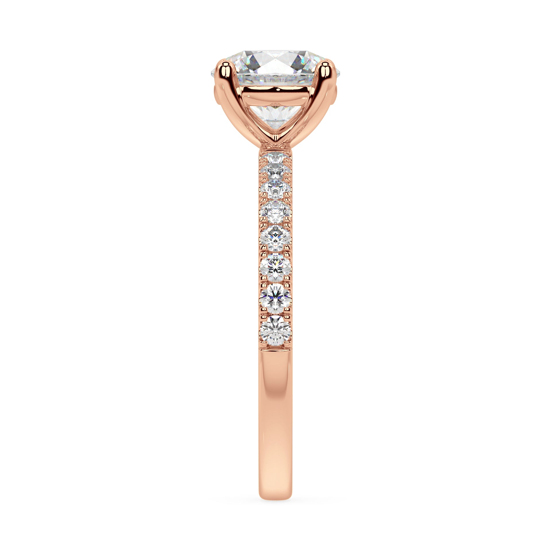 SIGNATURE SOLITAIRE PAVÉ RING I ROUND
