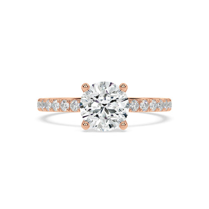 SIGNATURE SOLITAIRE PAVÉ RING I ROUND