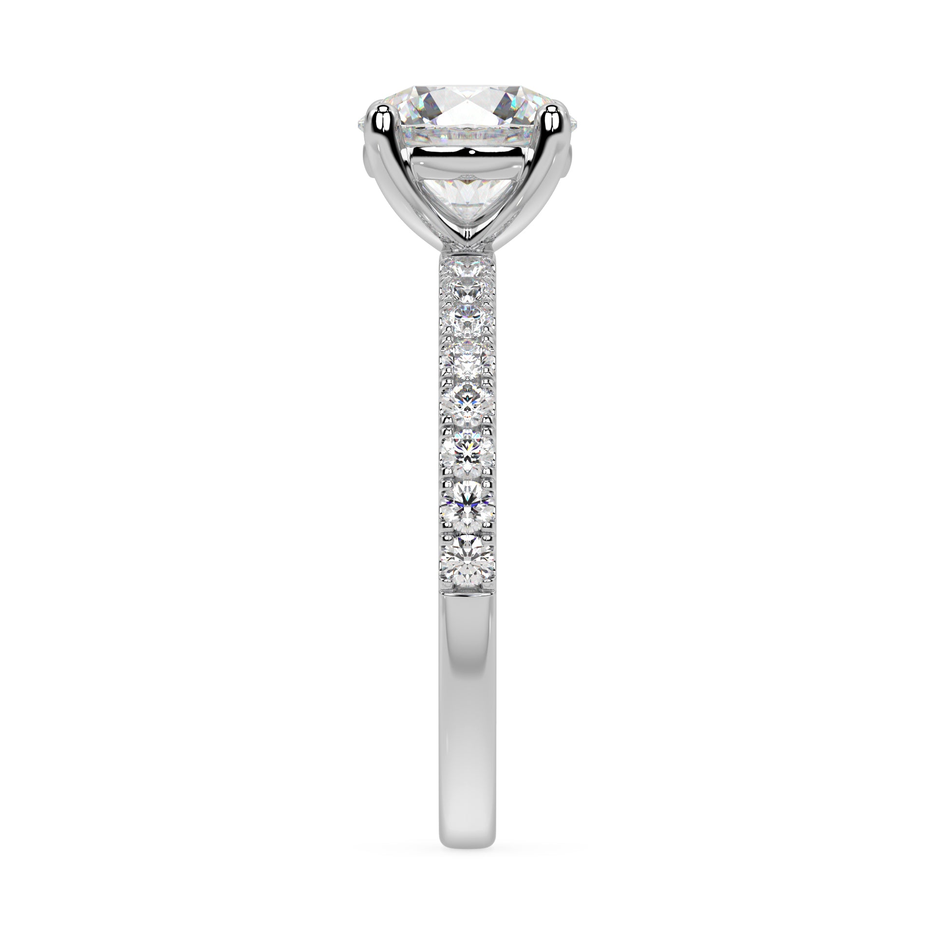 SIGNATURE SOLITAIRE PAVÉ RING I ROUND