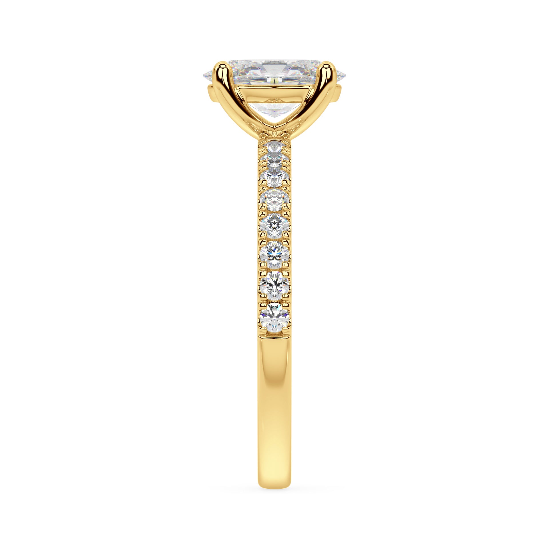SIGNATURE SOLITAIRE PAVÉ RING I OVAL