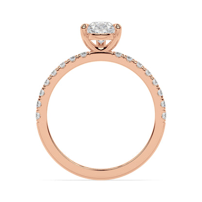 ICONIC SOLITAIRE PAVE RING I PEAR