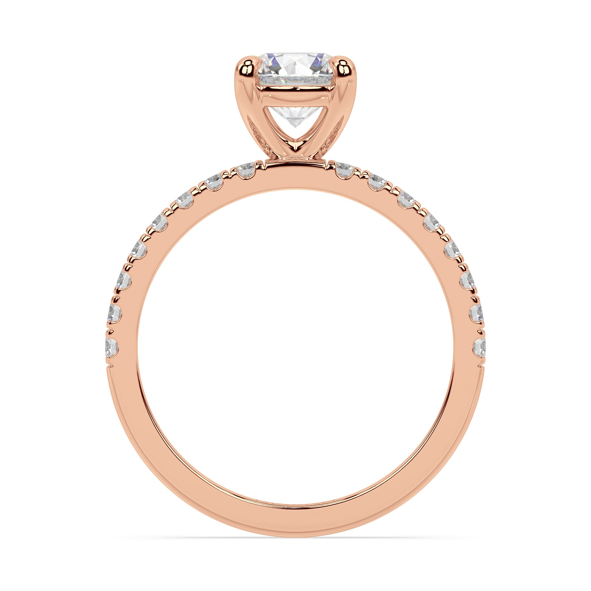 ICONIC SOLITAIRE PAVE RING I ROUND