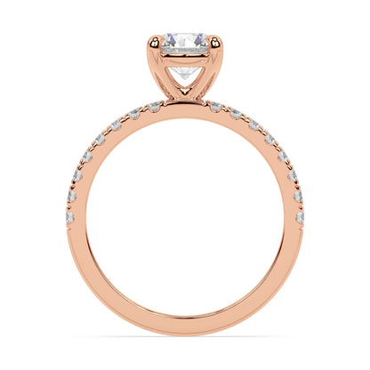 ICONIC SOLITAIRE PAVE RING I ROUND