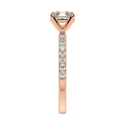 ICONIC SOLITAIRE PAVE RING I ROUND