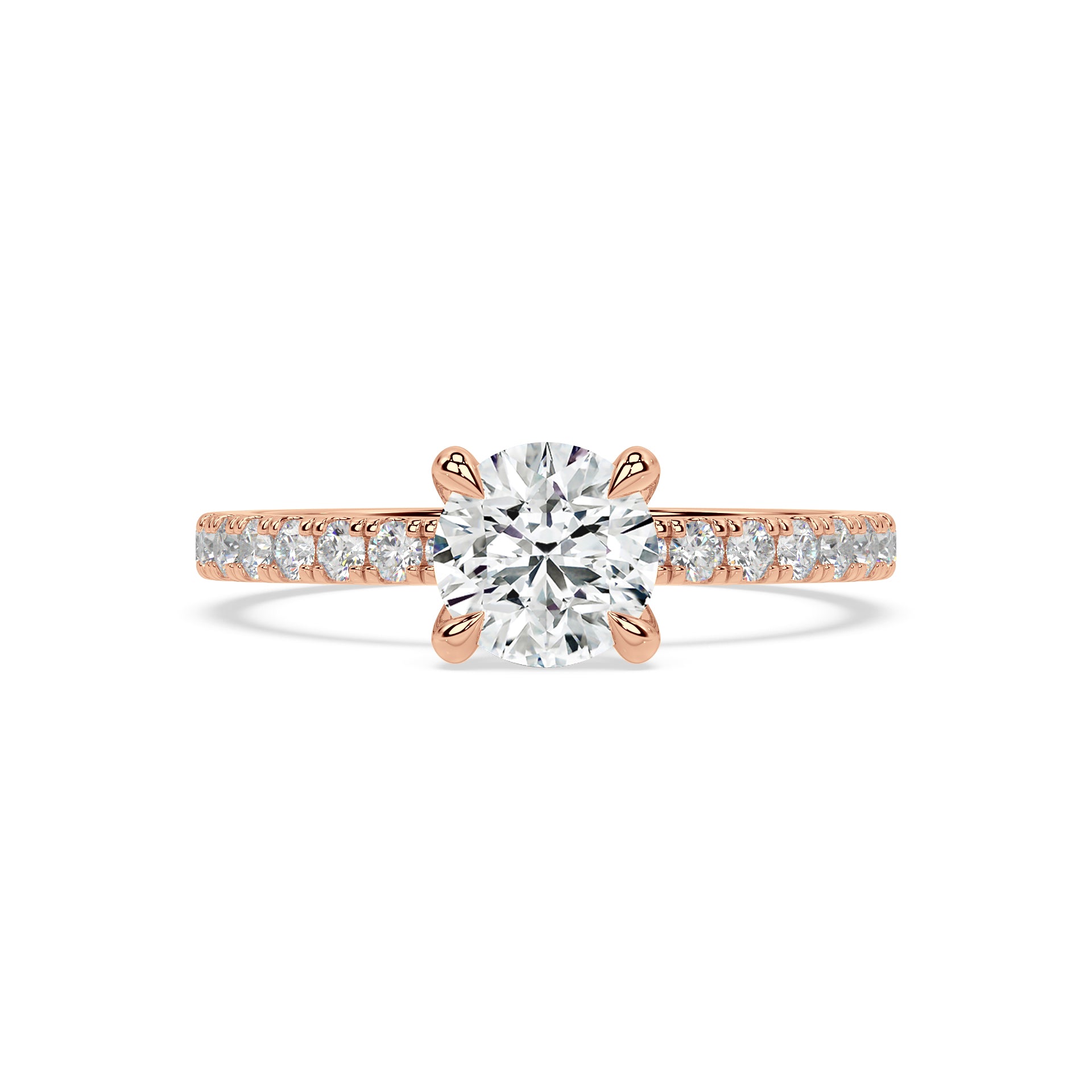 ICONIC SOLITAIRE PAVE RING I ROUND