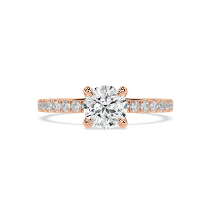 ICONIC SOLITAIRE PAVE RING I ROUND