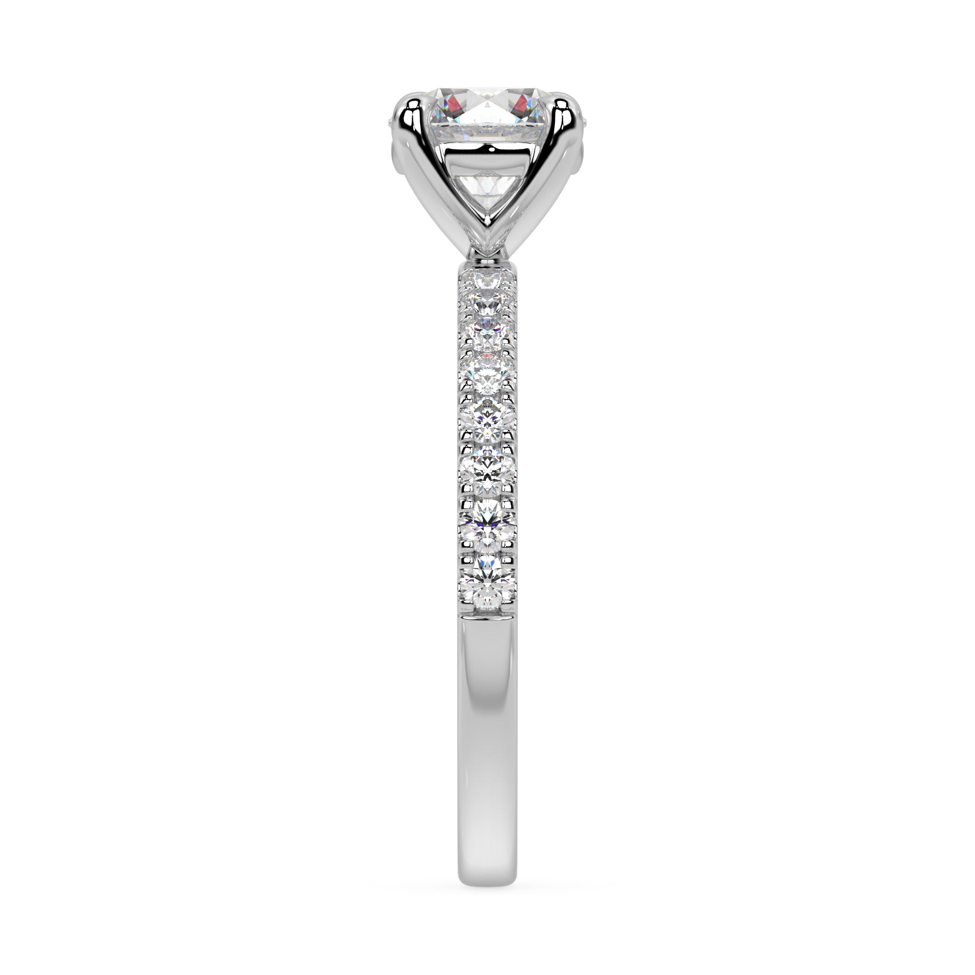 ICONIC SOLITAIRE PAVE RING I ROUND
