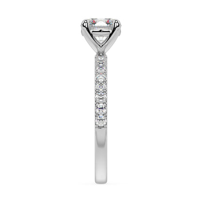 ICONIC SOLITAIRE PAVE RING I ROUND