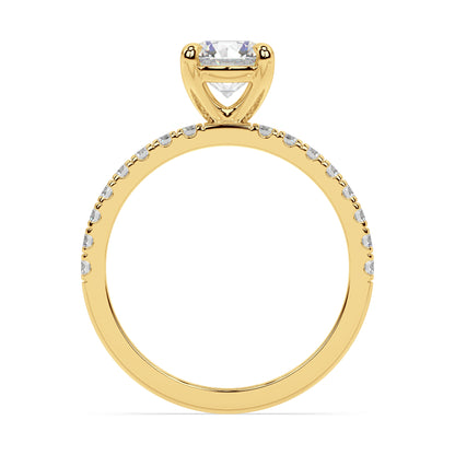 ICONIC SOLITAIRE PAVE RING I ROUND
