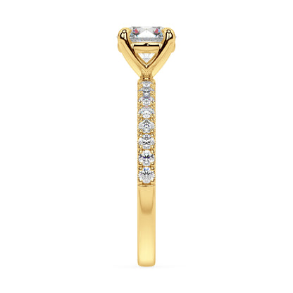 ICONIC SOLITAIRE PAVE RING I ROUND