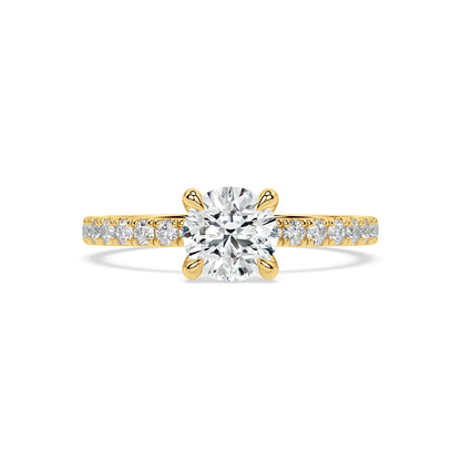 ICONIC SOLITAIRE PAVE RING I ROUND