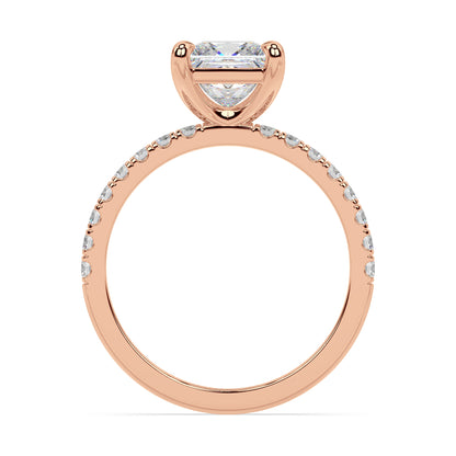 ICONIC SOLITAIRE PAVE RING I PRINCESS