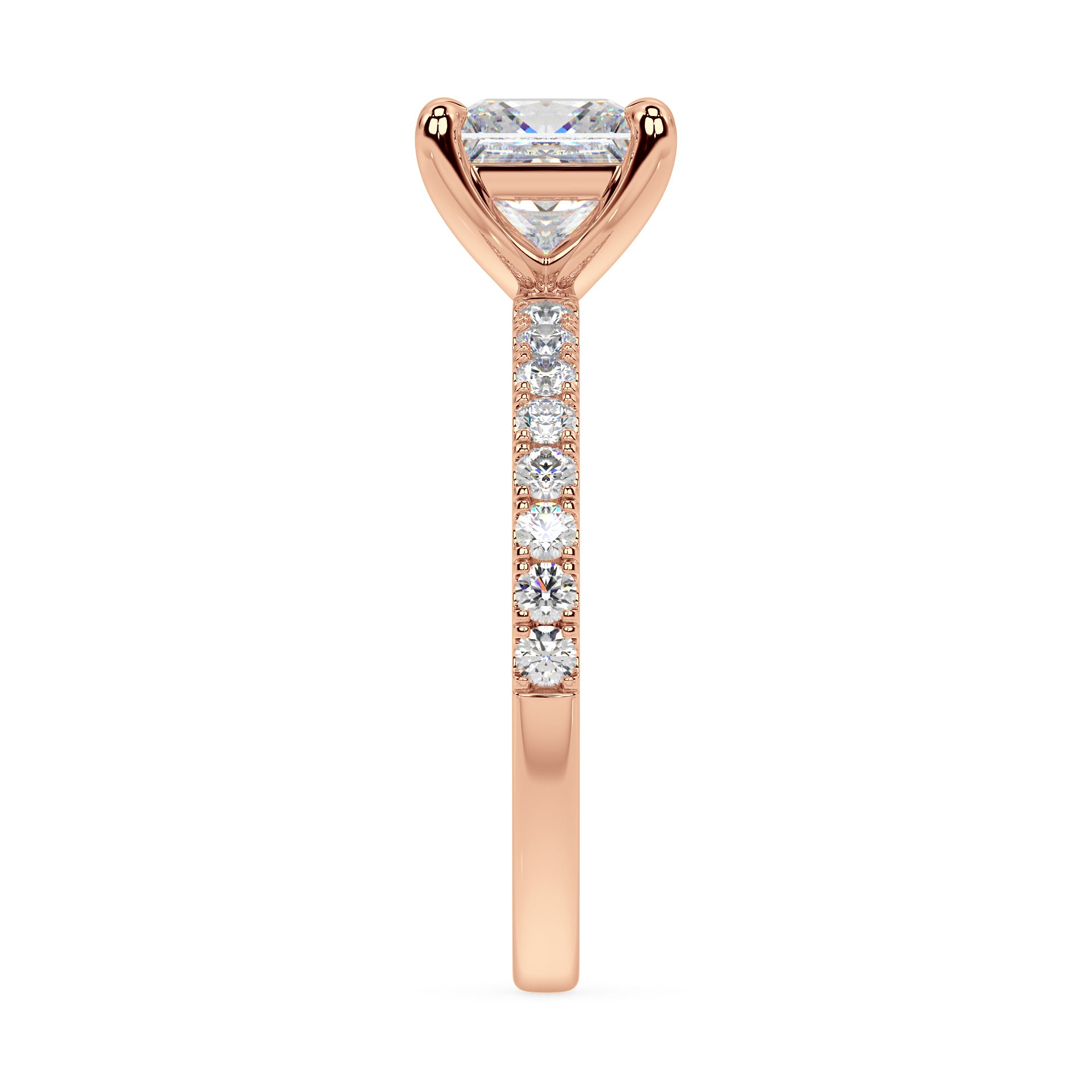 ICONIC SOLITAIRE PAVE RING I PRINCESS