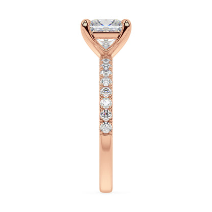 ICONIC SOLITAIRE PAVE RING I PRINCESS