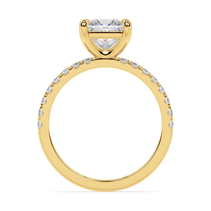 ICONIC SOLITAIRE PAVE RING I PRINCESS