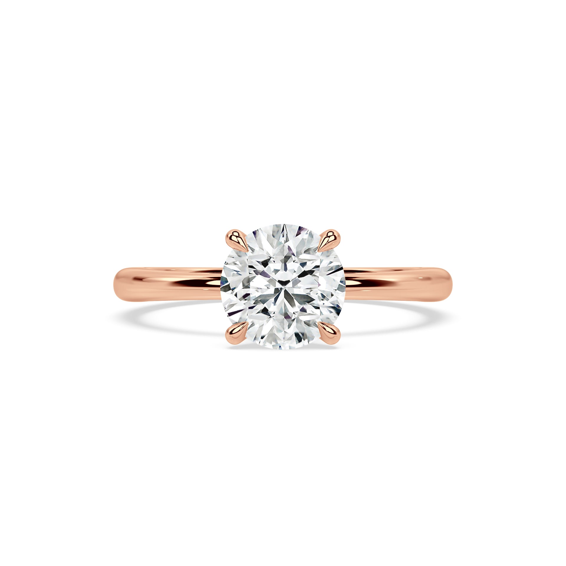 TAPERED SOLITAIRE RING I ROUND