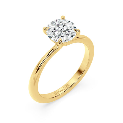 TAPERED SOLITAIRE RING I ROUND