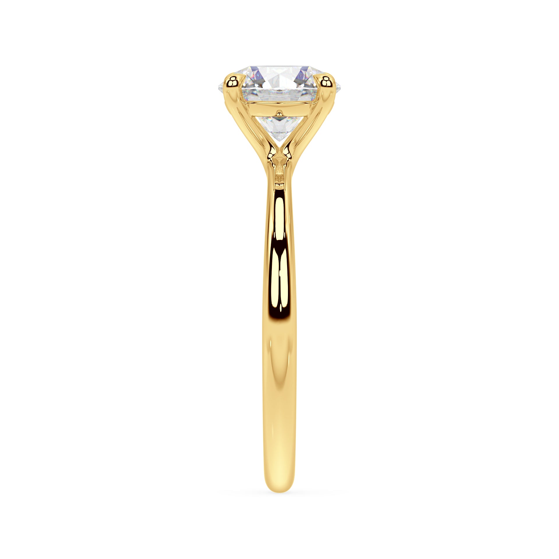 TAPERED SOLITAIRE RING I ROUND