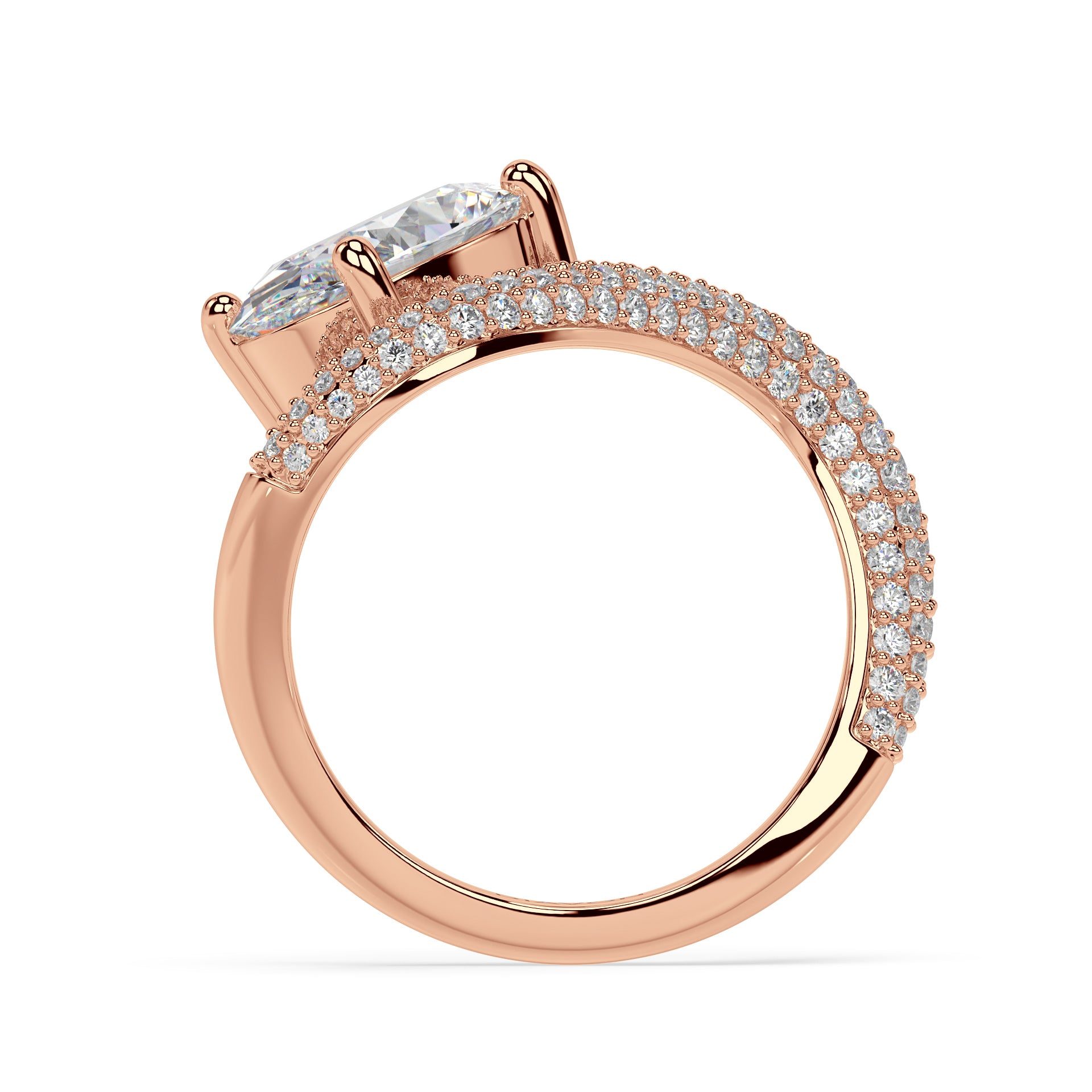 The Organic Twist Ring I Half Pavé