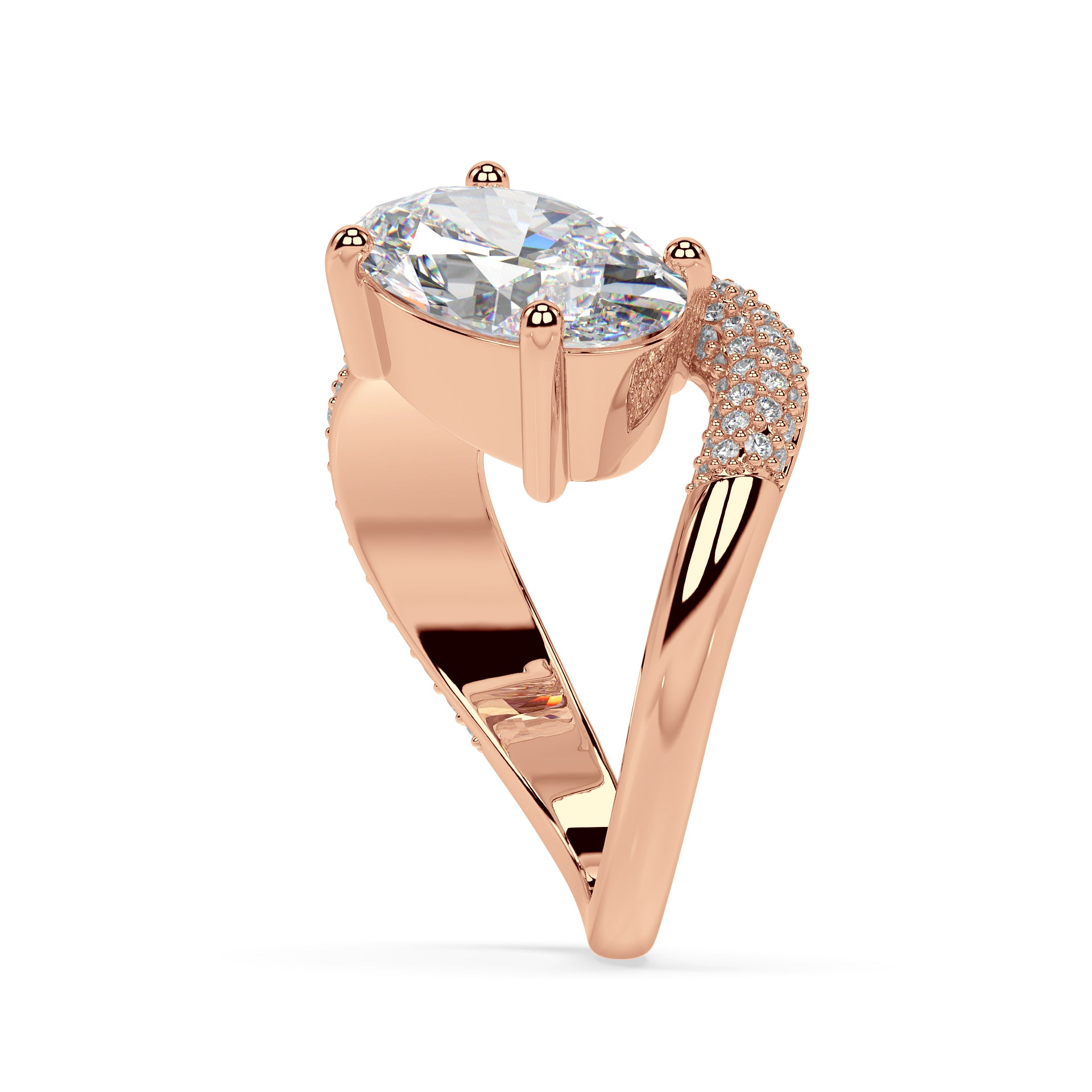 The Organic Twist Ring I Half Pavé