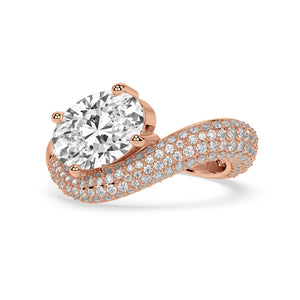 The Organic Twist Ring I Half Pavé