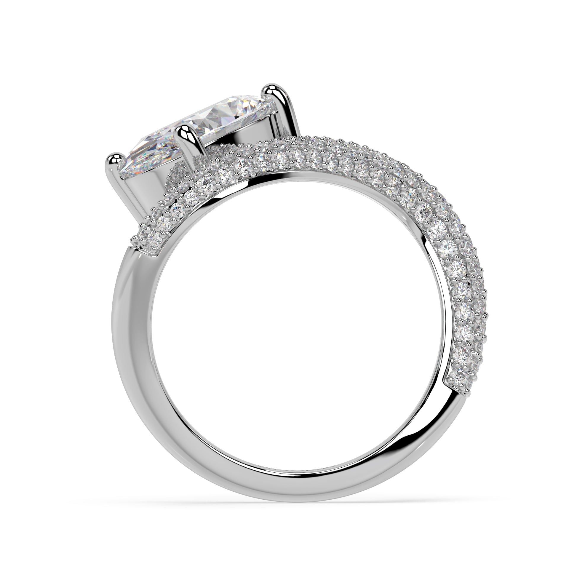 The Organic Twist Ring I Half Pavé