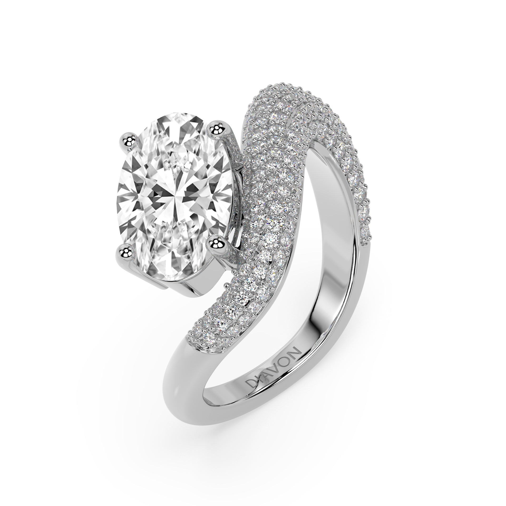 The Organic Twist Ring I Half Pavé