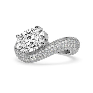 The Organic Twist Ring I Half Pavé