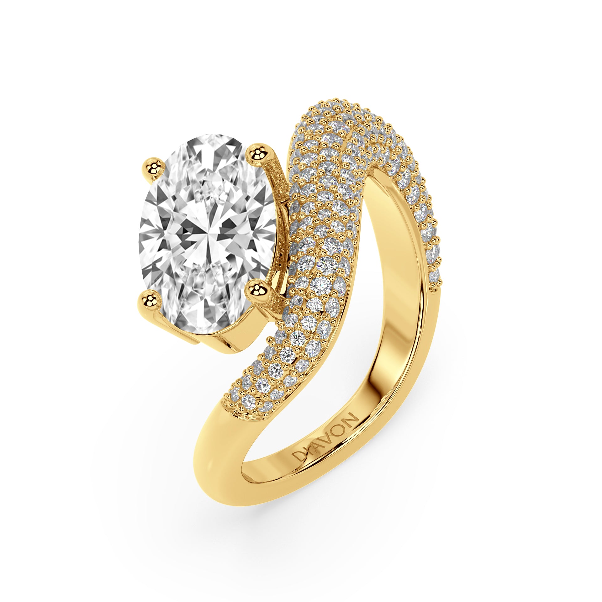 The Organic Twist Ring I Half Pavé