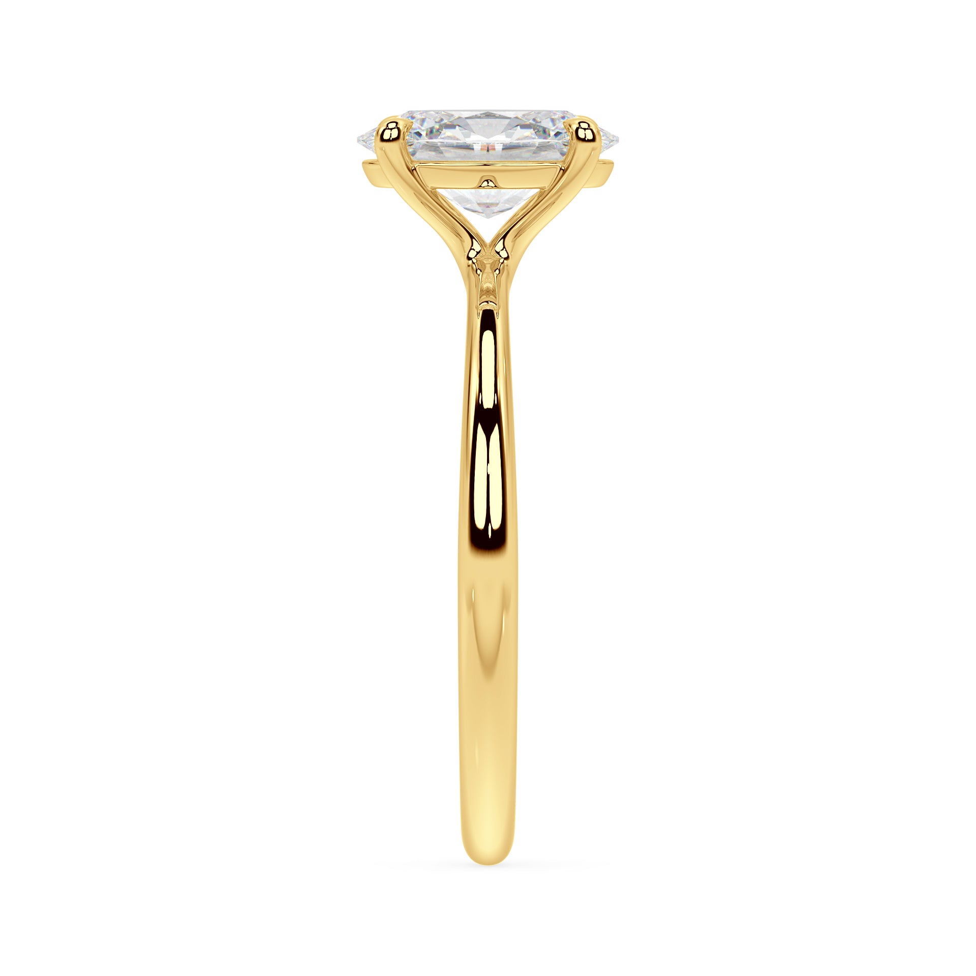 TAPERED SOLITAIRE RING I OVAL