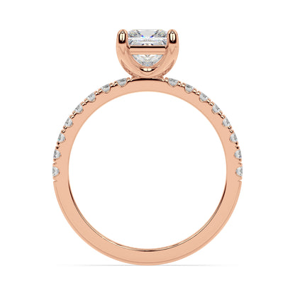 SIGNATURE SOLITAIRE PAVÉ RING I PRINCESS