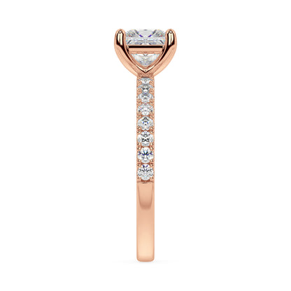 SIGNATURE SOLITAIRE PAVÉ RING I PRINCESS