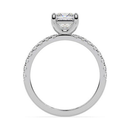 SIGNATURE SOLITAIRE PAVÉ RING I PRINCESS
