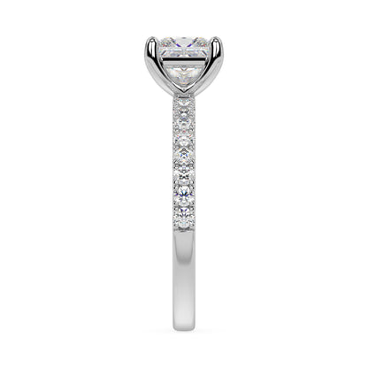 SIGNATURE SOLITAIRE PAVÉ RING I PRINCESS