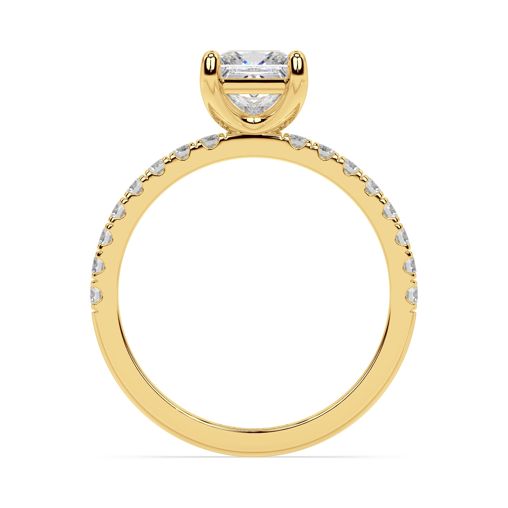 SIGNATURE SOLITAIRE PAVÉ RING I PRINCESS